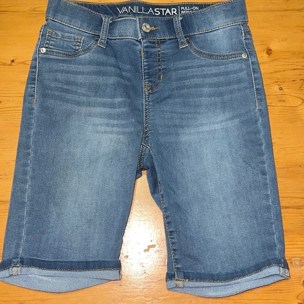 Vanilla Star Pull-On Denim Bermuda Shorts 3